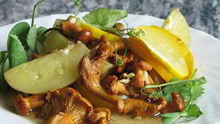 Кабачковая запеканка с картофелем и лисичками