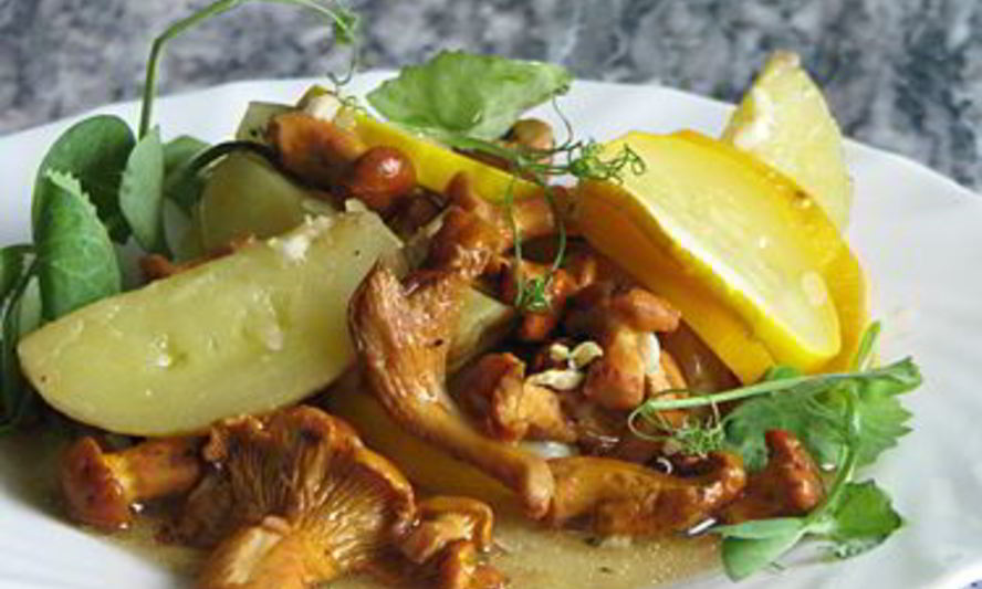 Рецепт кабачковой запеканки с картофелем и лисичками