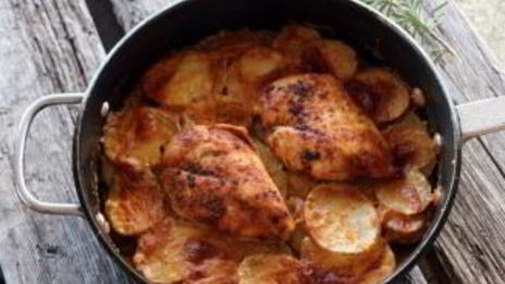 картофельная запеканка с куриным филе