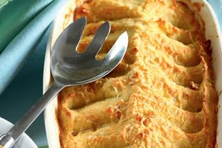 Картофельная запеканка с рыбой