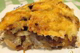Картофельная запеканка с сосисками и грибами