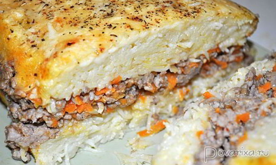 Рецепт лапшевника с мясным фаршем