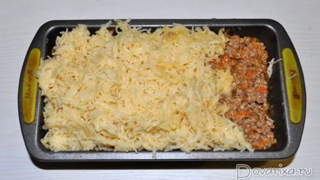 лапшевник с мясным фаршем