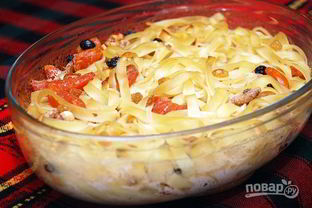 Лапшевник с яйцом