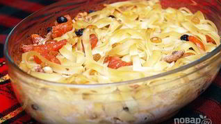 Лапшевник с яйцом