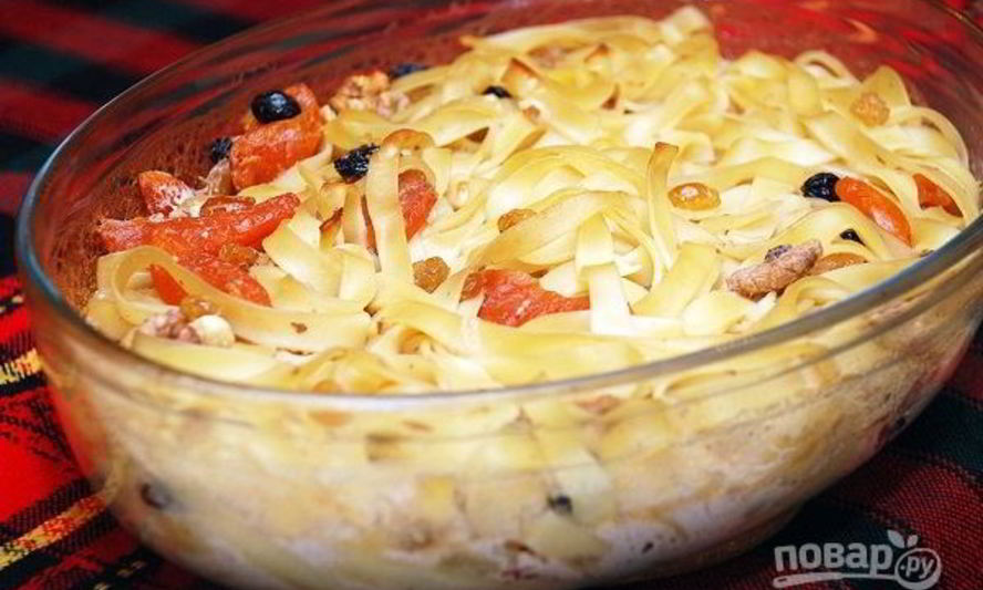 Рецепт лапшевника с яйцом