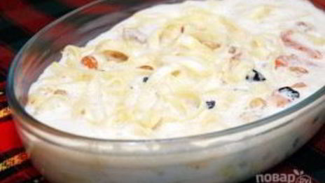 лапшевник с яйцом