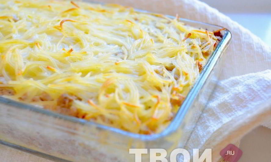 Рецепт макаронной запеканки с оливками и сыром