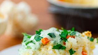 Рисовая запеканка с цветной капустой