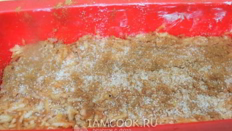 рисовая запеканка с яблоками и корицей