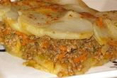 Сербская запеканка из фарша с картофелем