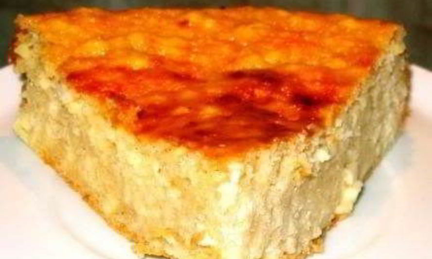 Рецепт творожной запеканки с яблоками и корицей на кефире