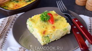 Запеканка из брокколи и цветной капусты