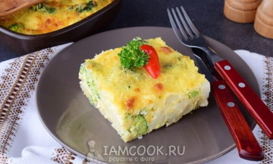 Рецепт запеканки из брокколи и цветной капусты