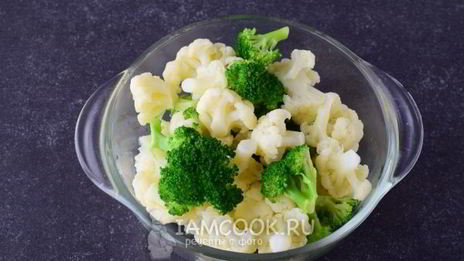 запеканка из брокколи и цветной капусты