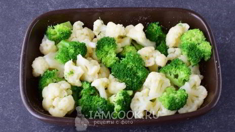 запеканка из брокколи и цветной капусты