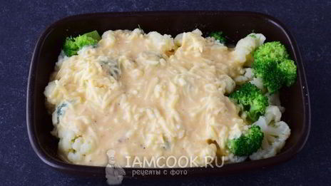запеканка из брокколи и цветной капусты