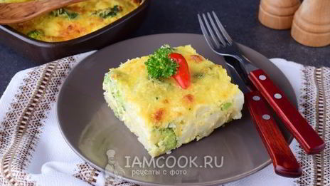 запеканка из брокколи и цветной капусты