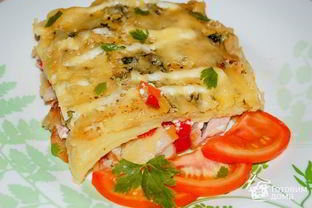 Запеканка из картофеля с копченым окороком