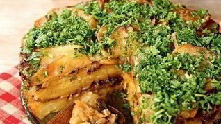 Запеканка из картофеля, шампиньонов и белых грибов