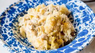 Запеканка из лапши и курицы