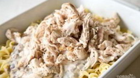 запеканка из лапши и курицы