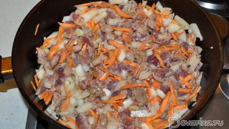 запеканка из макарон с куриной печенью