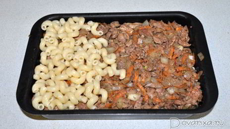запеканка из макарон с куриной печенью