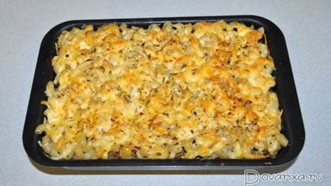 запеканка из макарон с куриной печенью