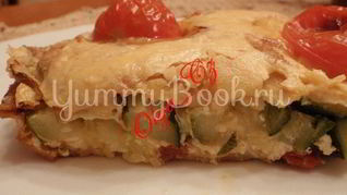 Запеканка из цукинни на блинчиках