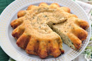 Запеканка из творога с зеленью