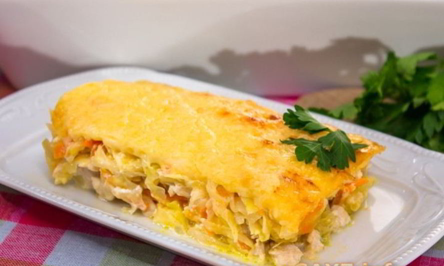 Рецепт запеканки с капустой и фаршем