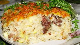 Запеканка с куриным фаршем