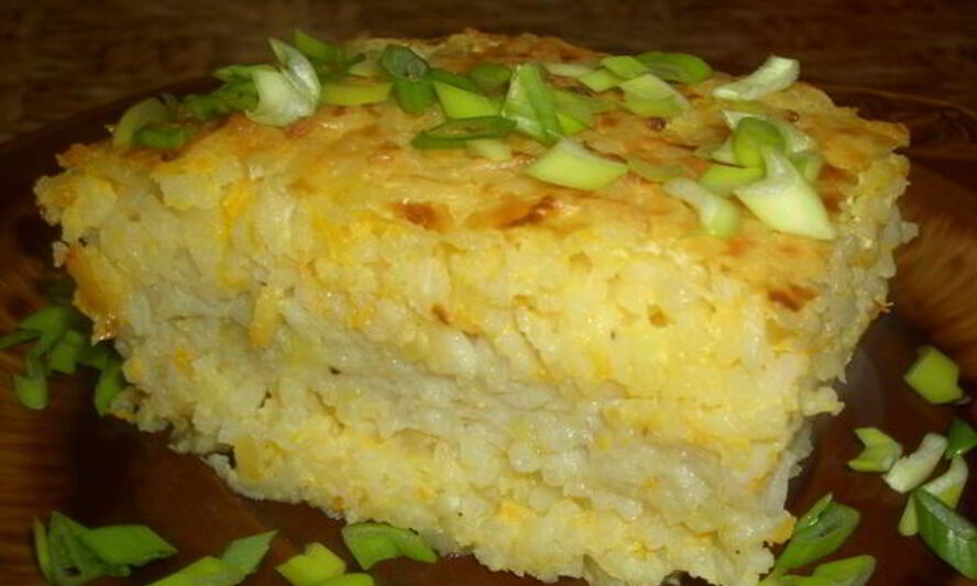 Рецепт запеканки воздушной с рисом и мясом