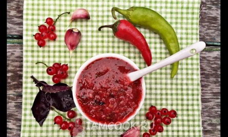 Рецепт аджики из красной смородины