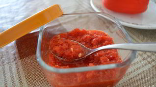 Аджика с хреном на зиму с варкой