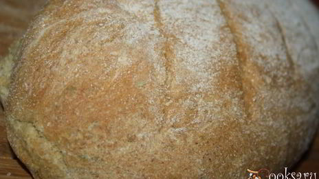 ароматный хлеб с цельнозерновой мукой и сухой кавказской аджикой ночного брожения