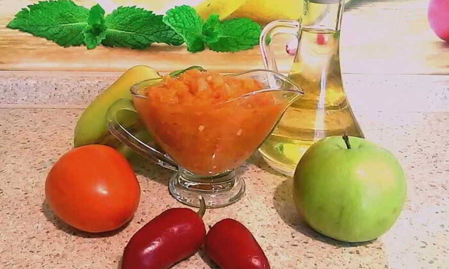 Рецепт фруктово-овощной аджика на зиму
