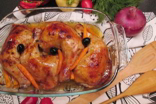 Курочка-гриль под маринадом из аджики