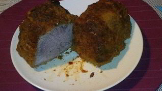 Мясо, запеченное с аджикой, сушеным базиликом и белым бальзамическим уксусом