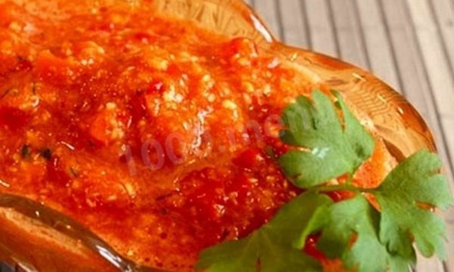 Рецепт зеленых помидоров в аджике