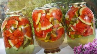 Арбузы в 3 литровых банках на зиму