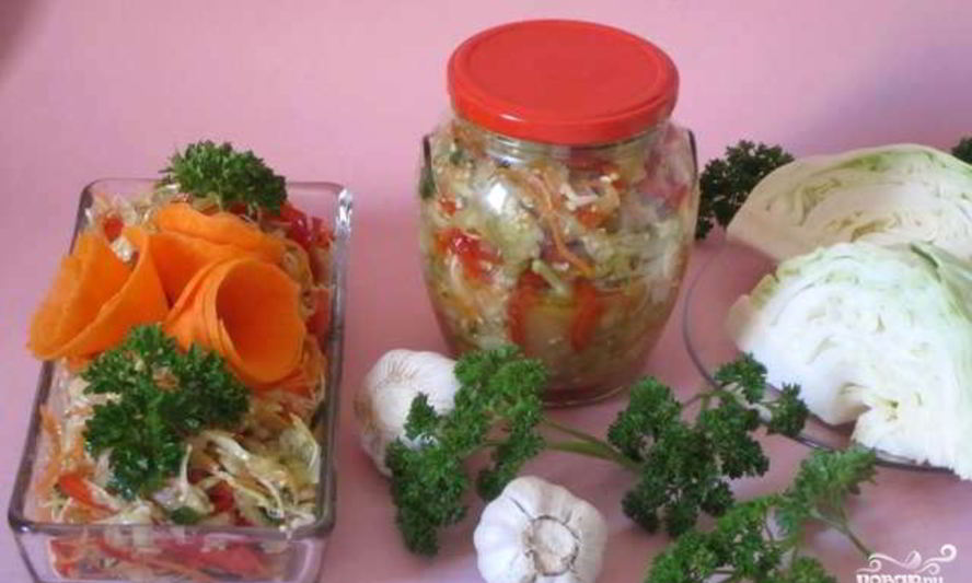 Рецепт баклажанов с капустой на зиму