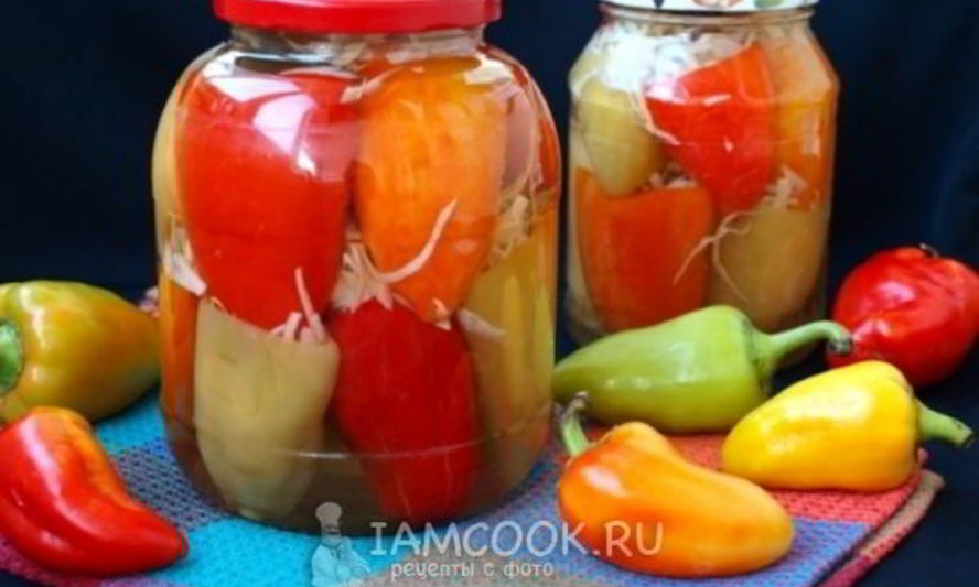 Рецепт болгарского перца с капустой на зиму
