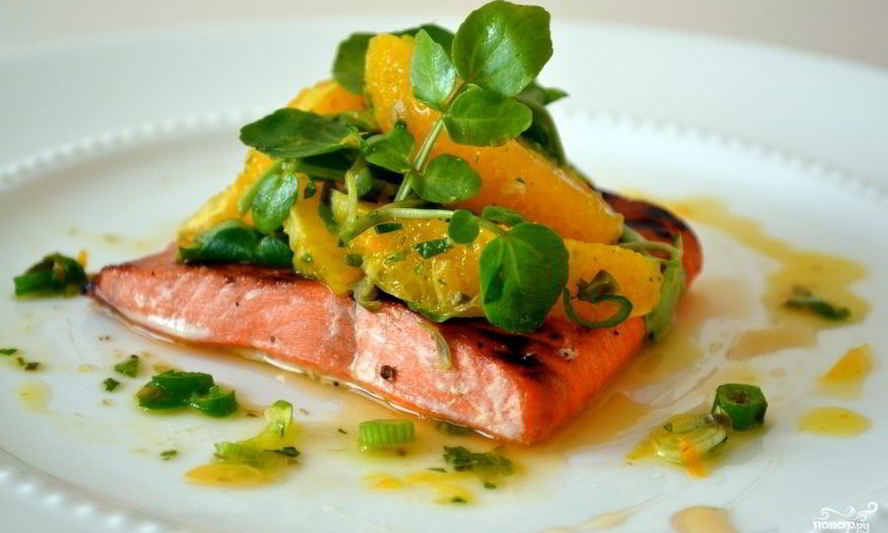 Рецепт лосося с апельсиновым джемом