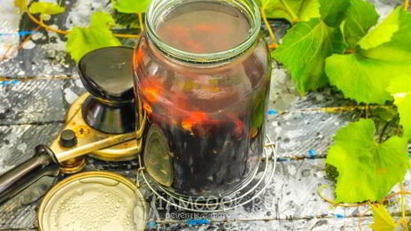 компот из черного винограда на зиму