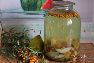 Компот из груш и облепихи на зиму