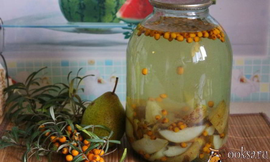 Рецепт компота из груш и облепихи на зиму