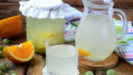 компот из крыжовника с апельсином на зиму