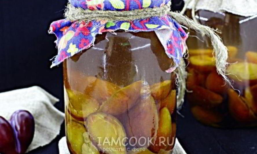 Рецепт компота из слив на зиму с корицей